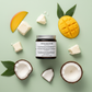 Organic Hair Custard - minimalist flat lay with branding