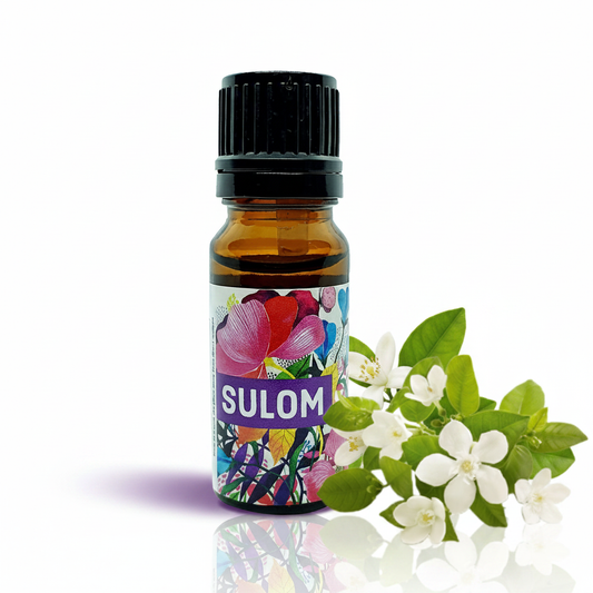 Neroli Essential Oil - premium white background with orange blossom