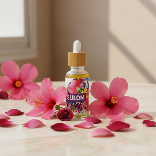 Hibiscus & Rose Hair Elixir - luxury marble styling