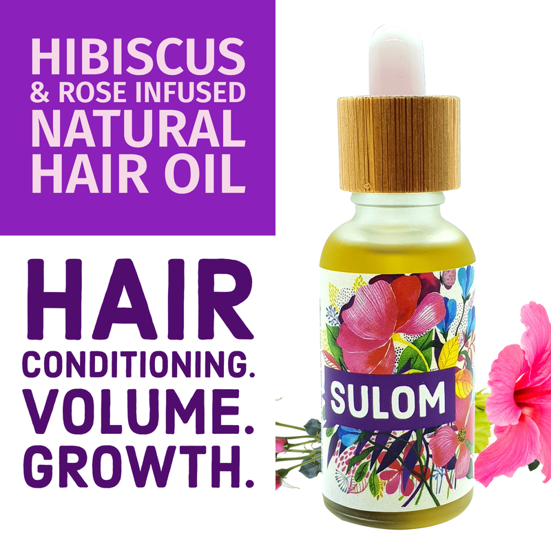 Hibiscus & Rose Infused Organic Natural Hair Oil